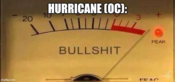 Bullshit Meter | HURRICANE (OC): | image tagged in bullshit meter | made w/ Imgflip meme maker