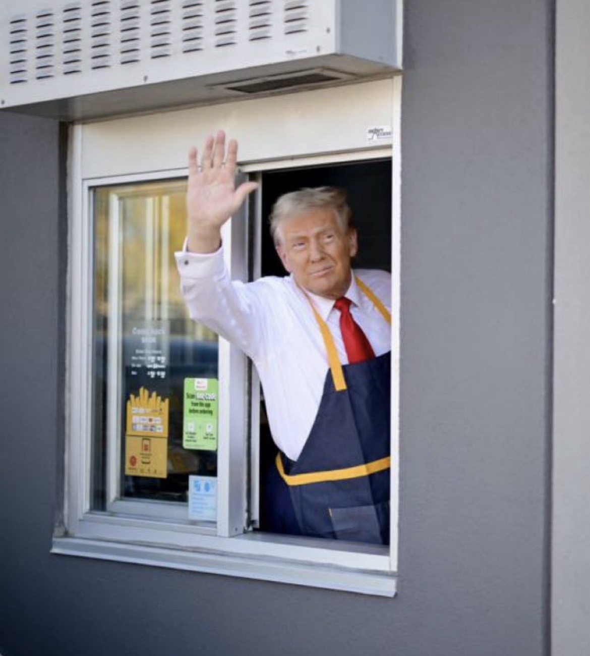 trump mcdonald’s wave Blank Meme Template