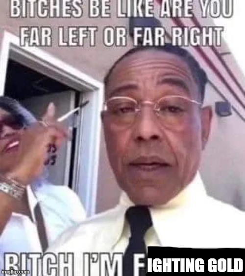 bitch i'm farting | IGHTING GOLD | image tagged in bitch i'm farting | made w/ Imgflip meme maker