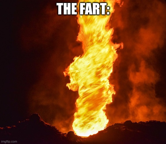 Fire Tornado | THE FART: | image tagged in fire tornado | made w/ Imgflip meme maker