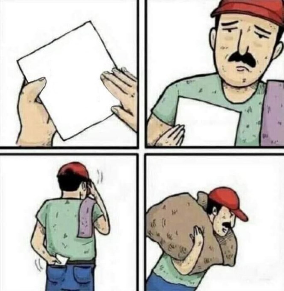 Worker look picture and go work Blank Meme Template