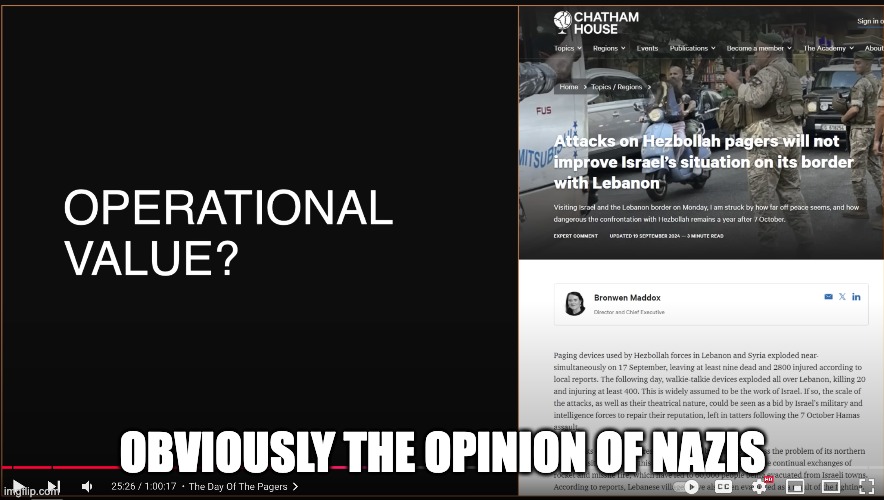 Valuetainment | OBVIOUSLY THE OPINION OF NAZIS | image tagged in nazi,beeper | made w/ Imgflip meme maker