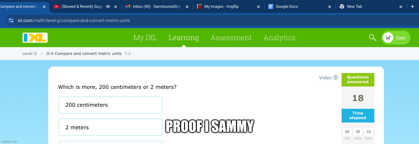 Sam N. Azores | PROOF I SAMMY | made w/ Imgflip meme maker