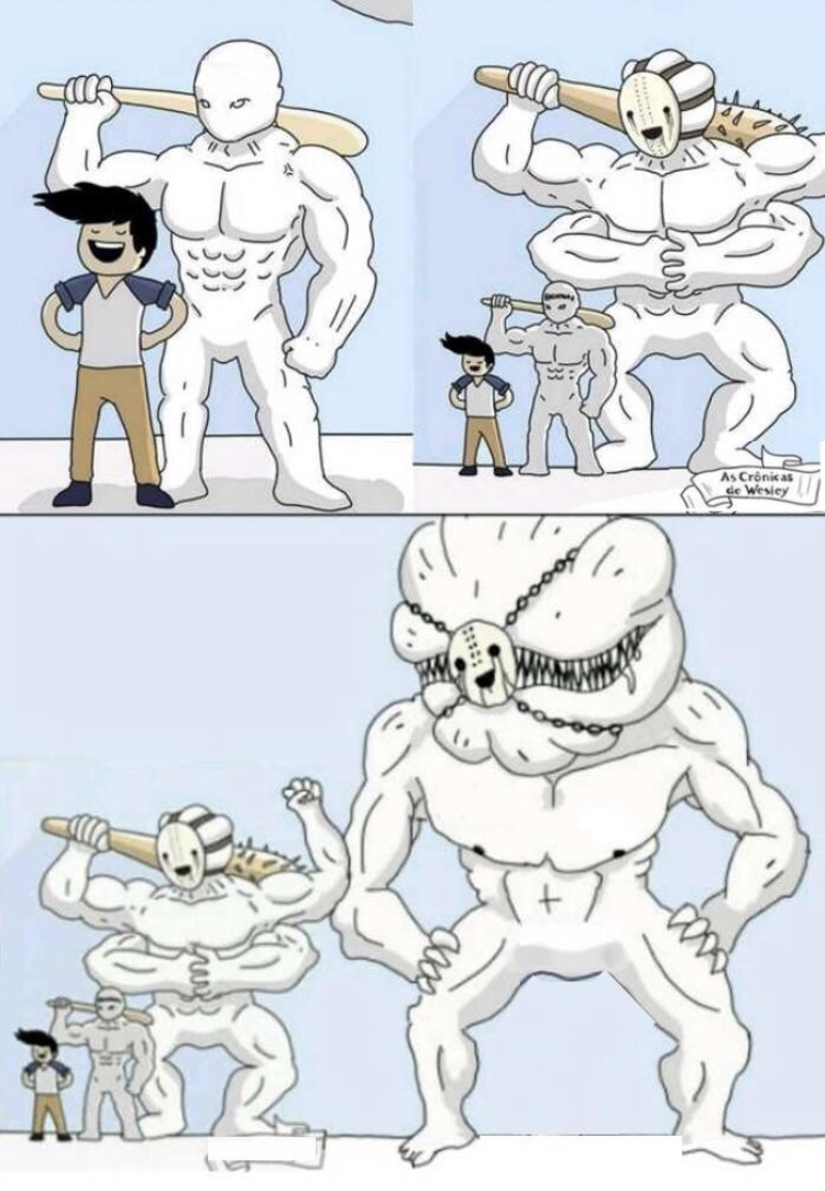 Bigger monster Blank Meme Template