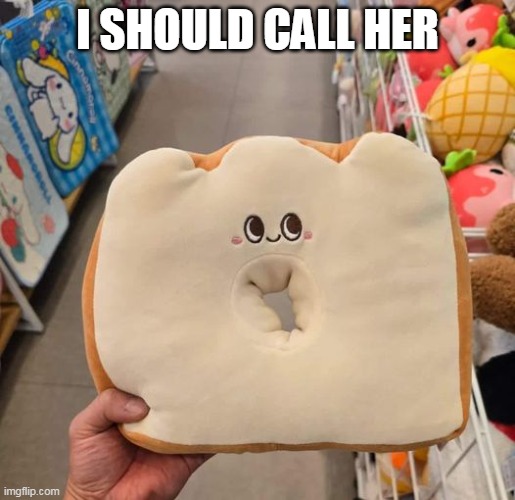 I should call her | I SHOULD CALL HER | image tagged in pillow,funny,ex girlfriend,girlfriend,call,phone | made w/ Imgflip meme maker