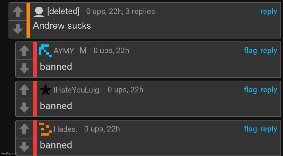 Banned | Andrew sucks | image tagged in banned | made w/ Imgflip meme maker