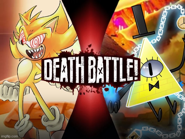 Super Sonic VS Bill Cipher (Fleetway Comics VS Gravity Falls) | image tagged in death battle,fleetway super sonic,bill cipher | made w/ Imgflip meme maker