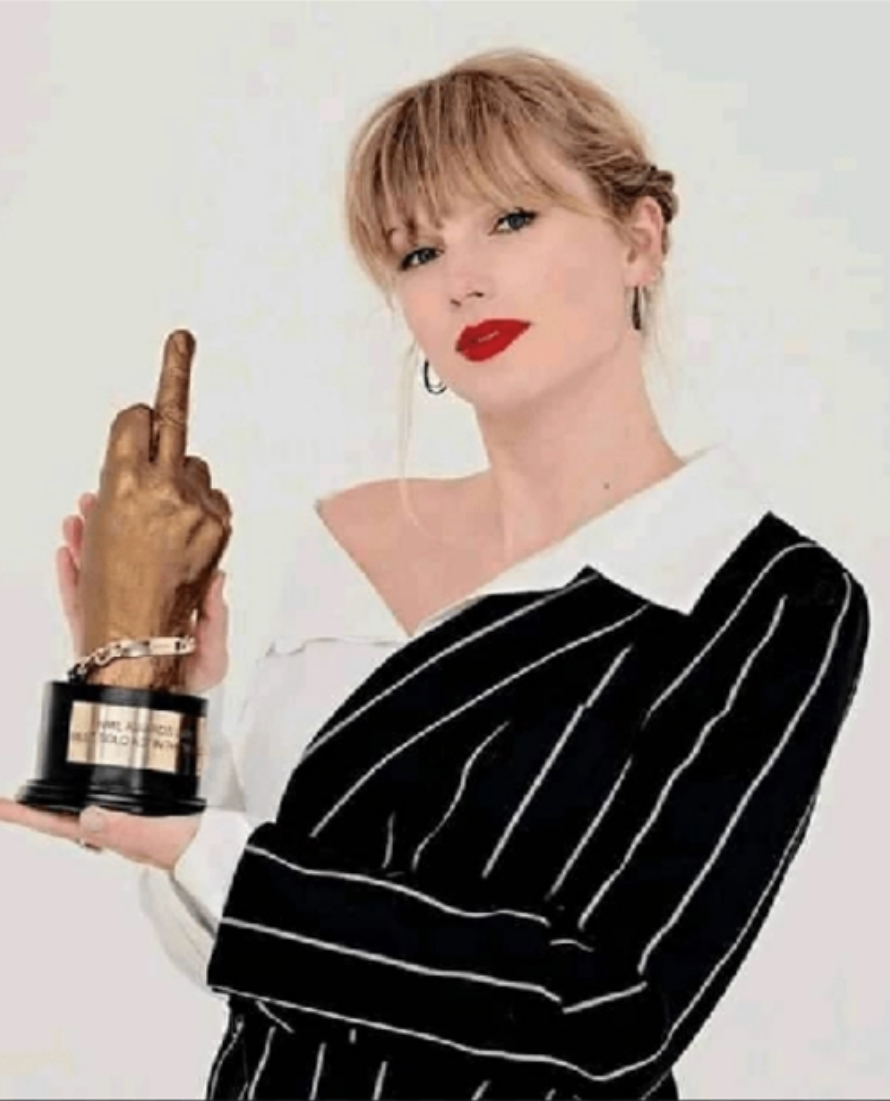 Taylor Swift Middle Finger Blank Meme Template