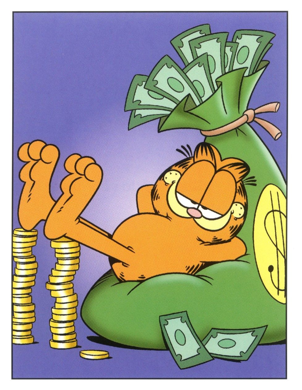 Garfield Moneybags Blank Meme Template