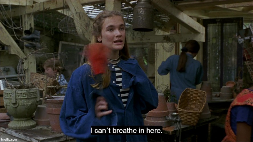 I Can't Breathe in Here | image tagged in i can't breathe in here | made w/ Imgflip meme maker