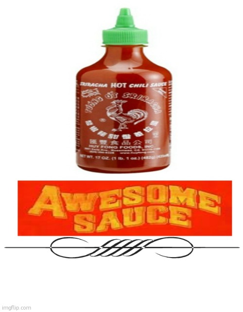 AWESOME SAUCE! | image tagged in awesome sauce | made w/ Imgflip meme maker