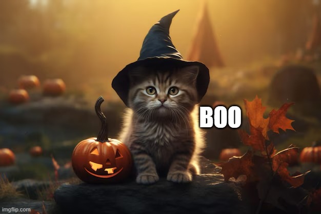 memes by Brad - Cute Halloween cat saying "BOO" | BOO | image tagged in funny,cats,kitten,halloween,boo,humor | made w/ Imgflip meme maker