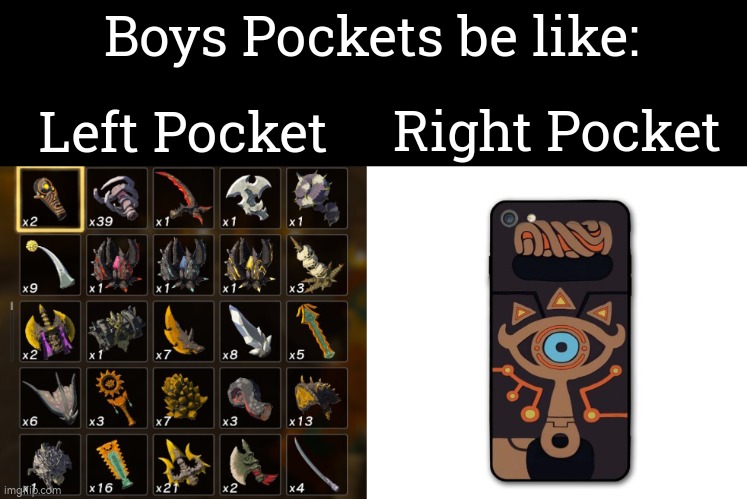 That's how the boys works. | Boys Pockets be like:; Left Pocket; Right Pocket | image tagged in memes,pocket,boys | made w/ Imgflip meme maker