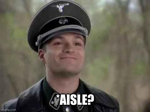 grammar nazi | *AISLE? | image tagged in grammar nazi | made w/ Imgflip meme maker