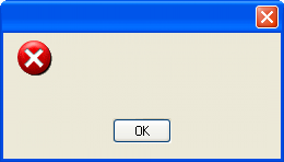 High Quality Windows XP error message template one button Blank Meme Template