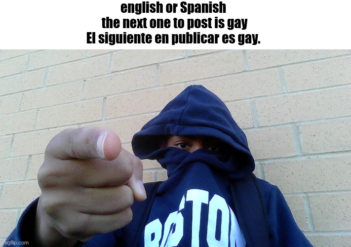 YCI point | english or Spanish 
the next one to post is gay
El siguiente en publicar es gay. | image tagged in yci point | made w/ Imgflip meme maker