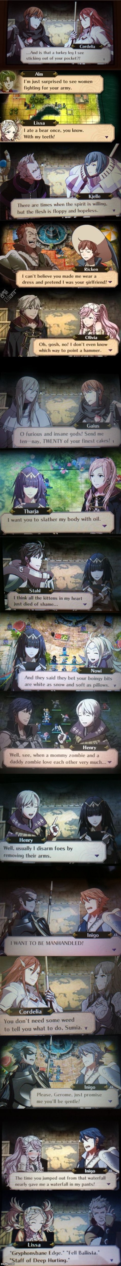 Fire Emblem Awakening out of context | image tagged in repost | made w/ Imgflip meme maker