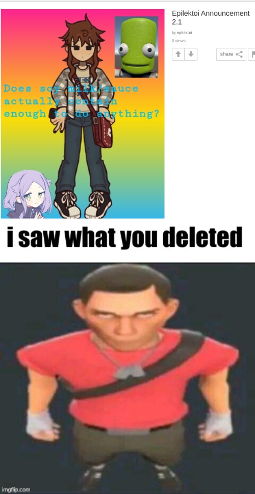 image tagged in i saw what you deleted scout | made w/ Imgflip meme maker