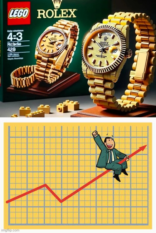 ROLEX | image tagged in man riding arrow | made w/ Imgflip meme maker