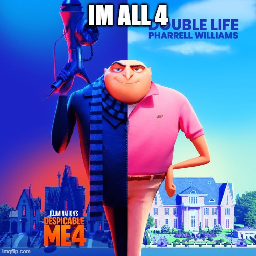 Double Life | IM ALL 4 | image tagged in double life | made w/ Imgflip meme maker