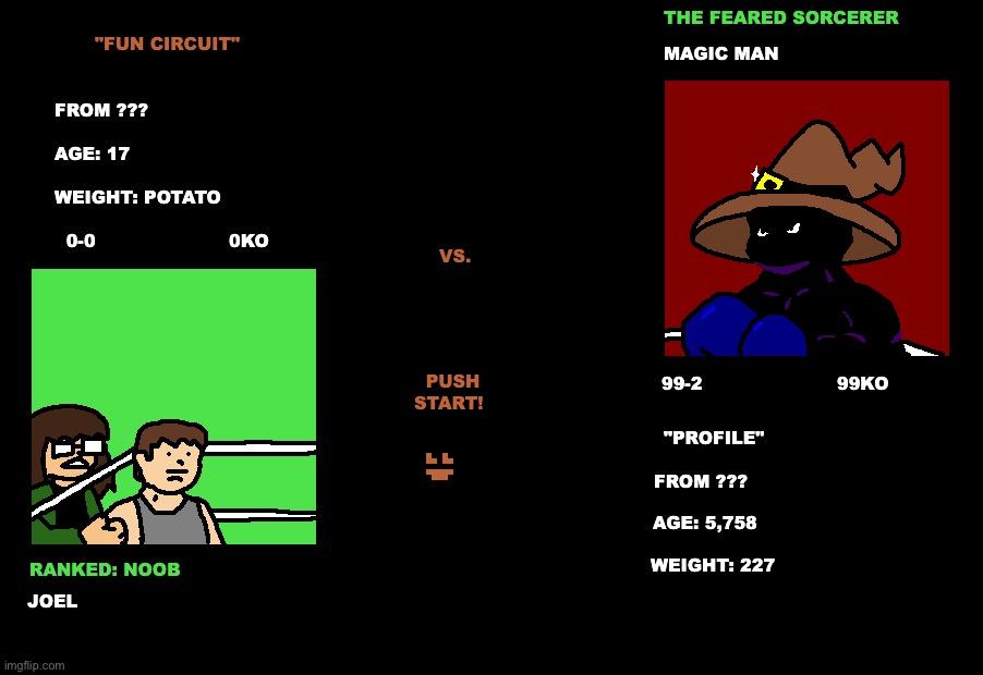 Joel vs magic man | made w/ Imgflip meme maker