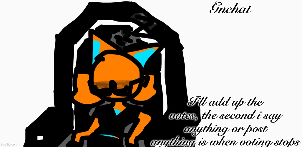 5 yes,0 no. | Gnchat; I’ll add up the votes, the second i say anything or post anything is when voting stops | image tagged in sleepy aria | made w/ Imgflip meme maker