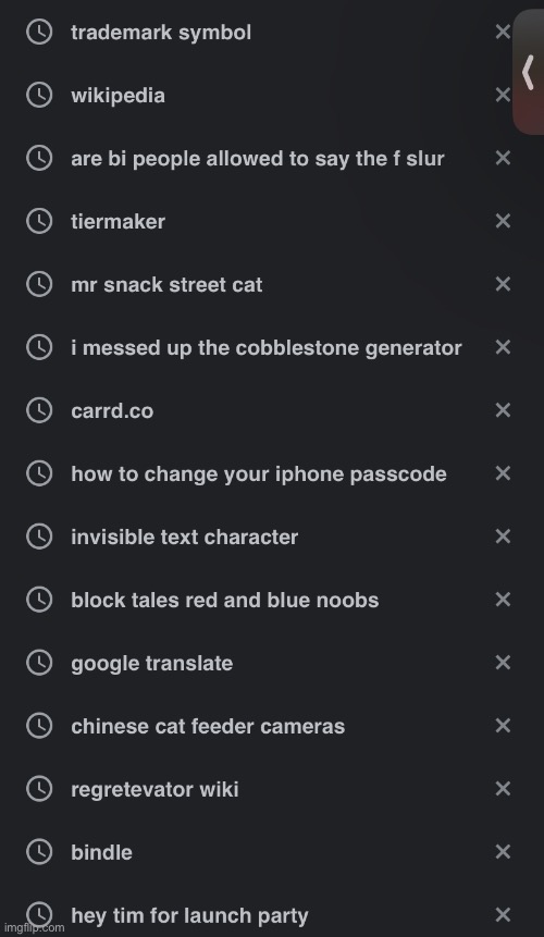 here’s my actual search history though since I’m not a wimp | made w/ Imgflip meme maker