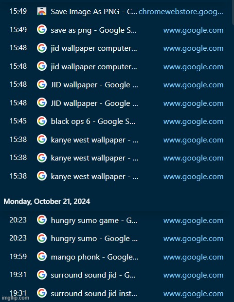 some of my search history | made w/ Imgflip meme maker