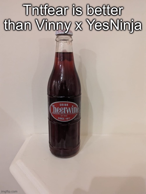 Cheerwine | Tntfear is better than Vinny x YesNinja | image tagged in cheerwine | made w/ Imgflip meme maker