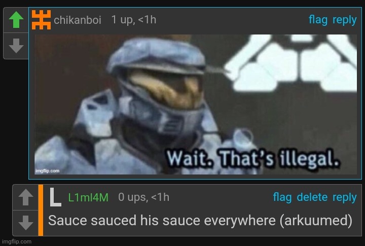 saucy | image tagged in comment,comments | made w/ Imgflip meme maker