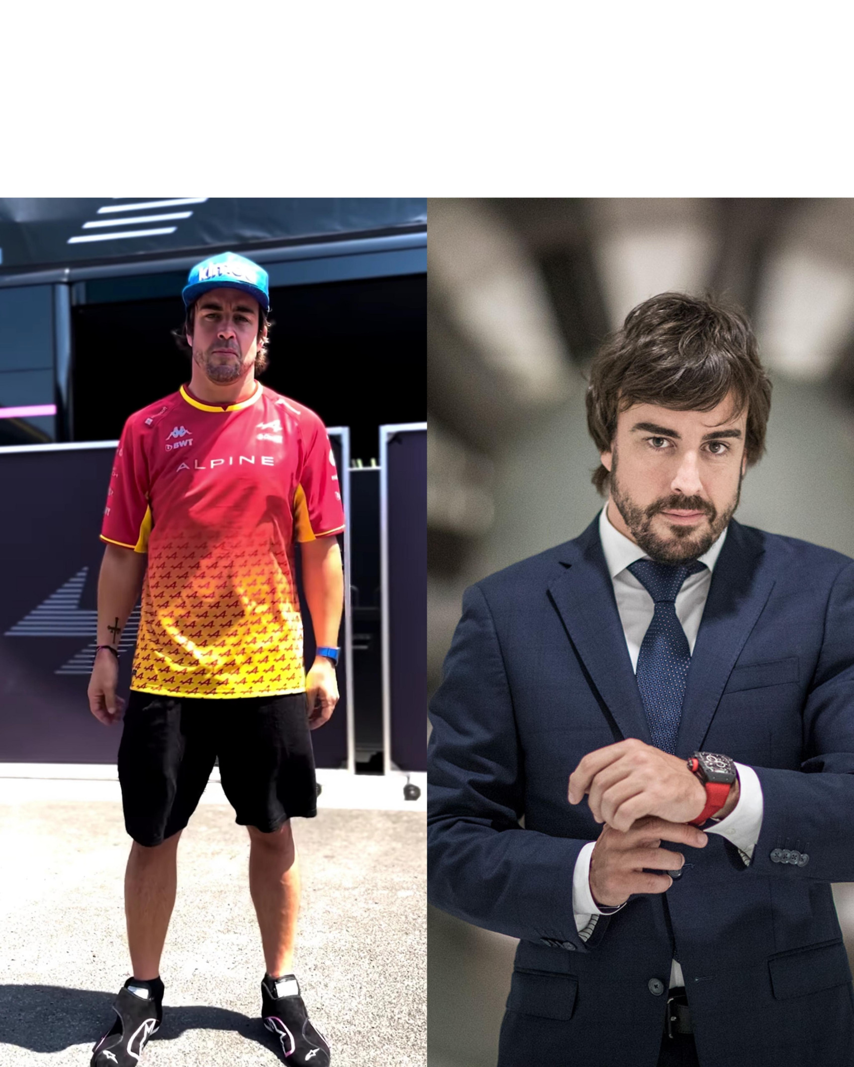 Alonso dress Blank Meme Template