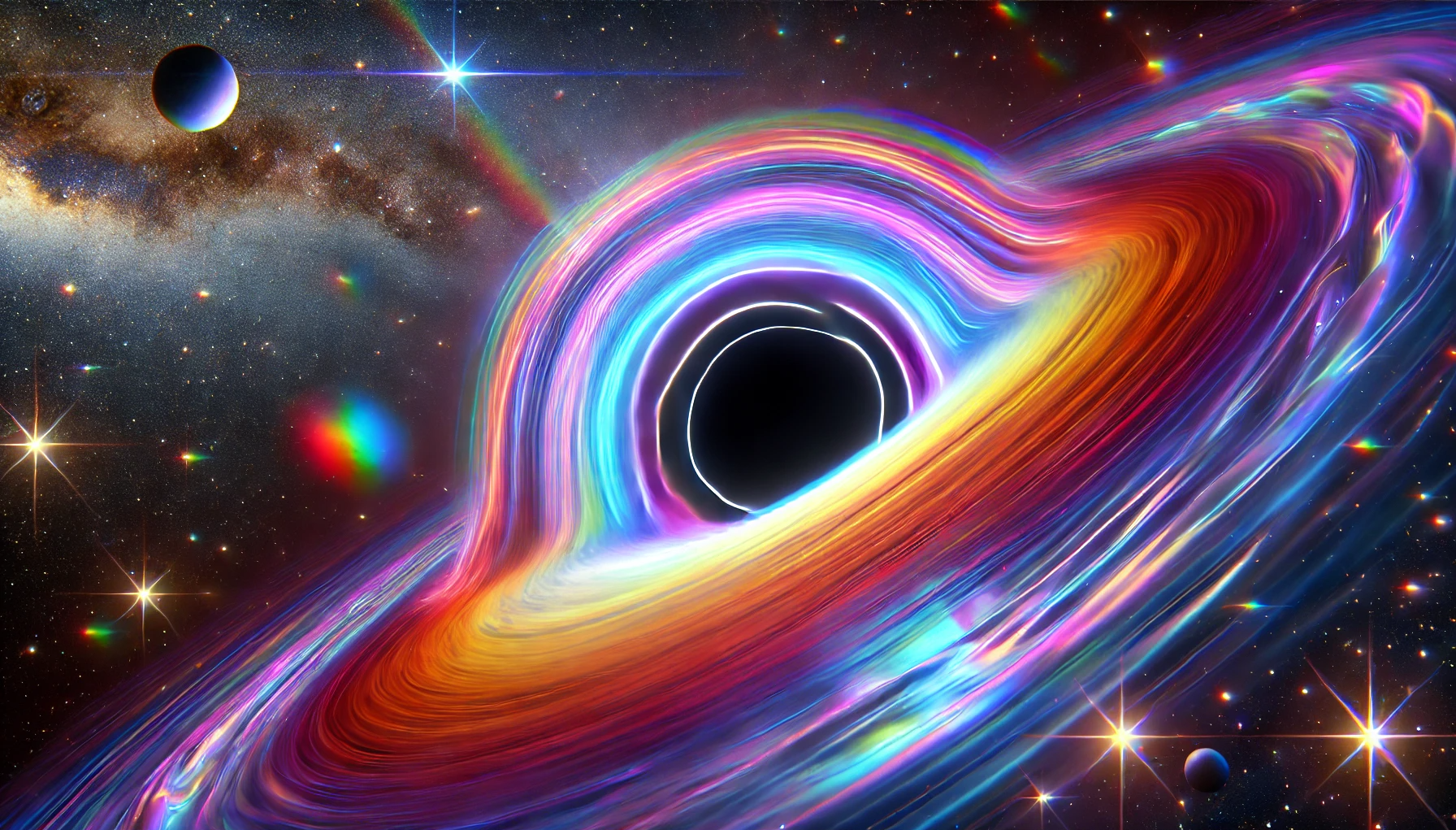 real rainbow blackhole Blank Meme Template