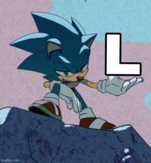 Sonic L | image tagged in sonic l | made w/ Imgflip meme maker