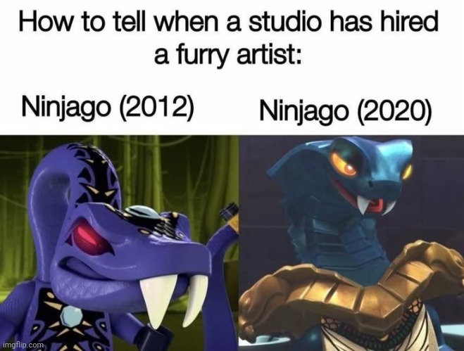 image tagged in furry,lego,ninjago | made w/ Imgflip meme maker