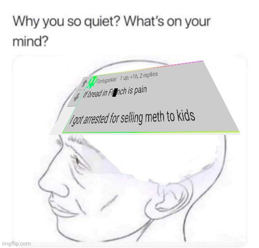 What's on your mind? | image tagged in what's on your mind | made w/ Imgflip meme maker