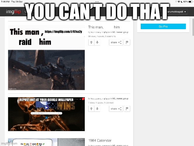 Np | YOU CAN’T DO THAT | image tagged in no | made w/ Imgflip meme maker