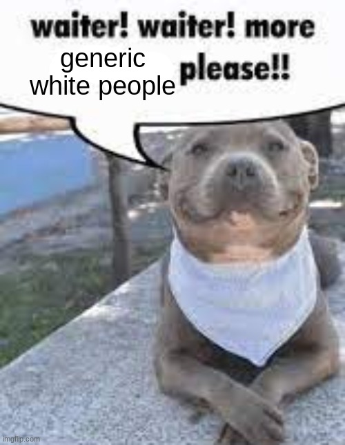 generic white people | image tagged in waiter waiter more toddlers please | made w/ Imgflip meme maker