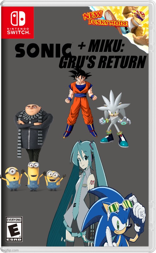 I'm running out of ideas :3 | + MIKU: 
GRU'S RETURN | image tagged in nintendo switch | made w/ Imgflip meme maker