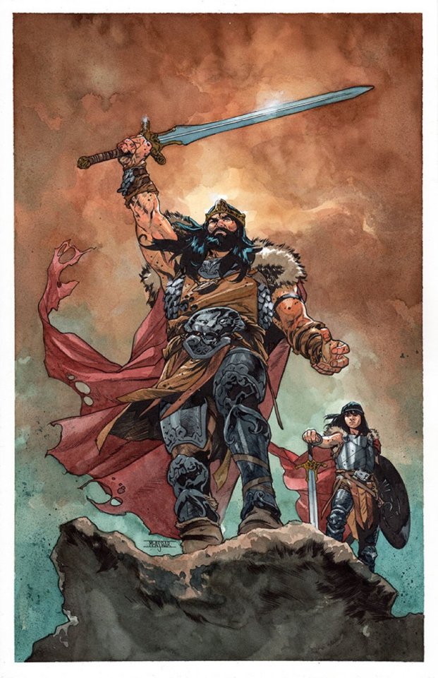 King Conan and son Conn Blank Meme Template