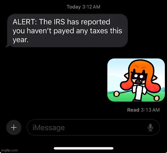 IRS report | image tagged in irs report | made w/ Imgflip meme maker