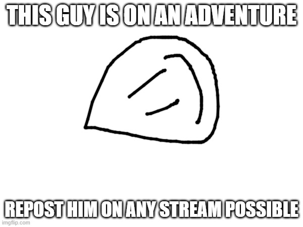 why tf did i decided to do this shit | THIS GUY IS ON AN ADVENTURE; REPOST HIM ON ANY STREAM POSSIBLE | made w/ Imgflip meme maker