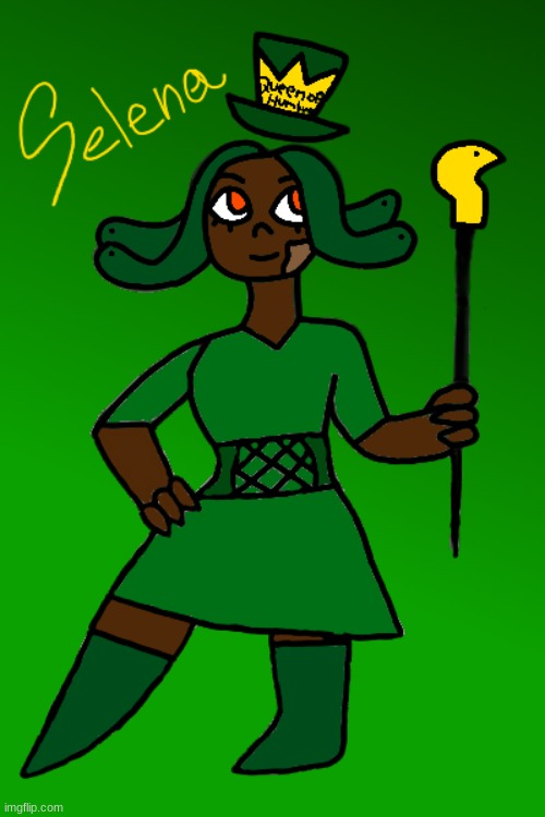 Meet Selena Sydewinder of The Syde Show! (She's a gorgon, but not Medusa, fyi) | image tagged in ocs,art | made w/ Imgflip meme maker