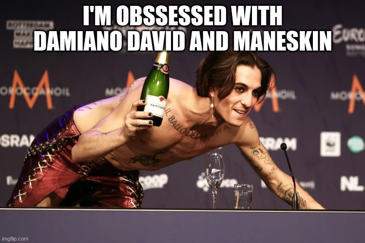 MORE DAMIANO DAVID | I'M OBSSESSED WITH DAMIANO DAVID AND MANESKIN | image tagged in damiano david | made w/ Imgflip meme maker