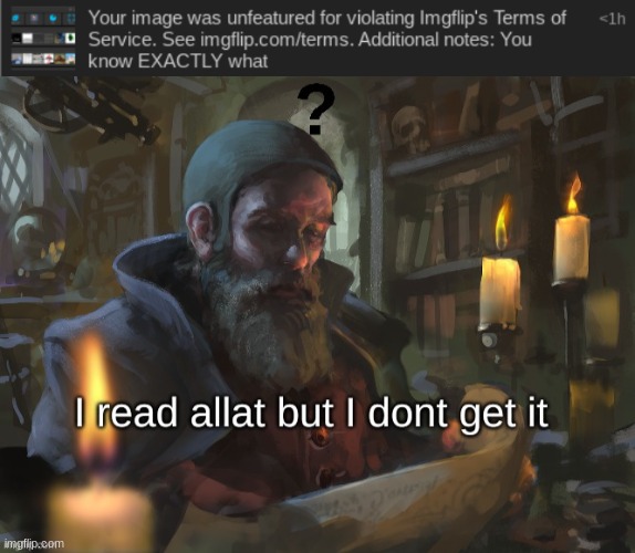 moderator explain I was posting my damn homepage :| | image tagged in i read allat but i dont get it | made w/ Imgflip meme maker