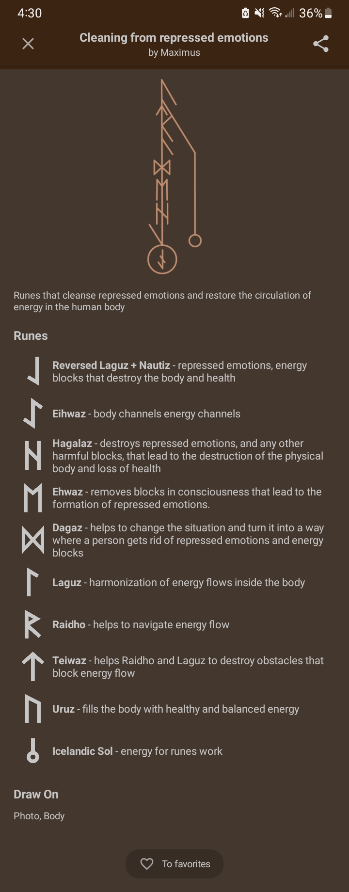 High Quality Rune | Cleanse From Repressed Emotions Blank Meme Template