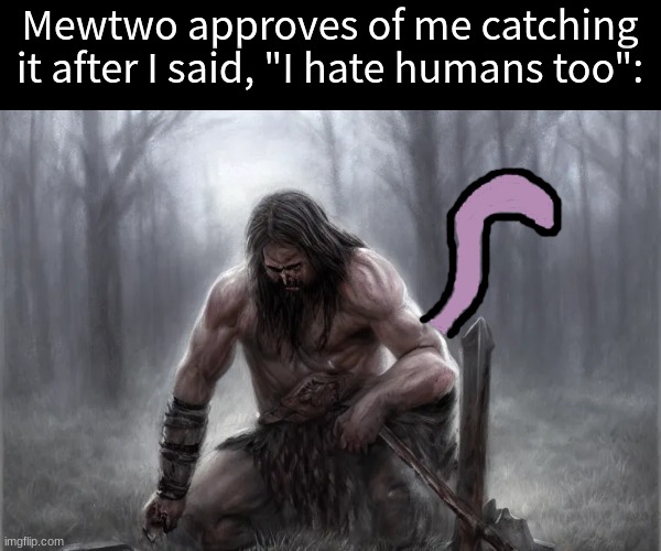 And a friendship was formed | Mewtwo approves of me catching it after I said, "I hate humans too": | image tagged in memes,funny,pokemon,pop culture | made w/ Imgflip meme maker