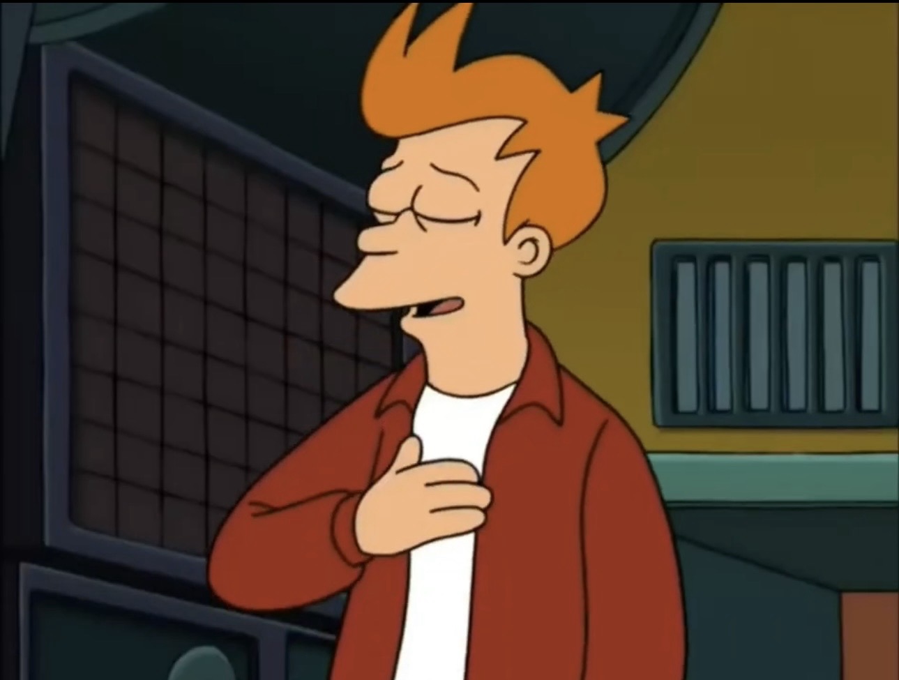 Futurama Fry - God bless America Blank Meme Template