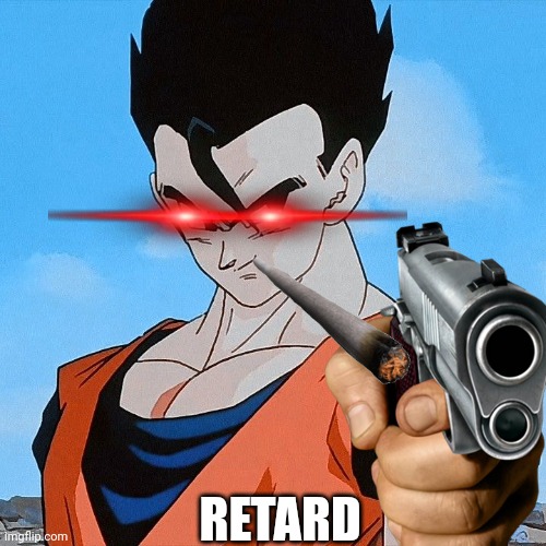 gohan | RETARD | image tagged in gohan | made w/ Imgflip meme maker