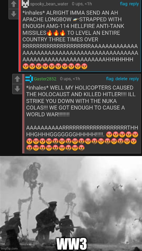 WW3 | image tagged in the great martian war of 1913 - 1917 | made w/ Imgflip meme maker