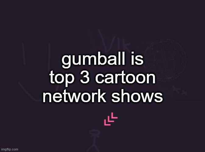 vik's image | gumball is top 3 cartoon network shows | image tagged in vik's image | made w/ Imgflip meme maker